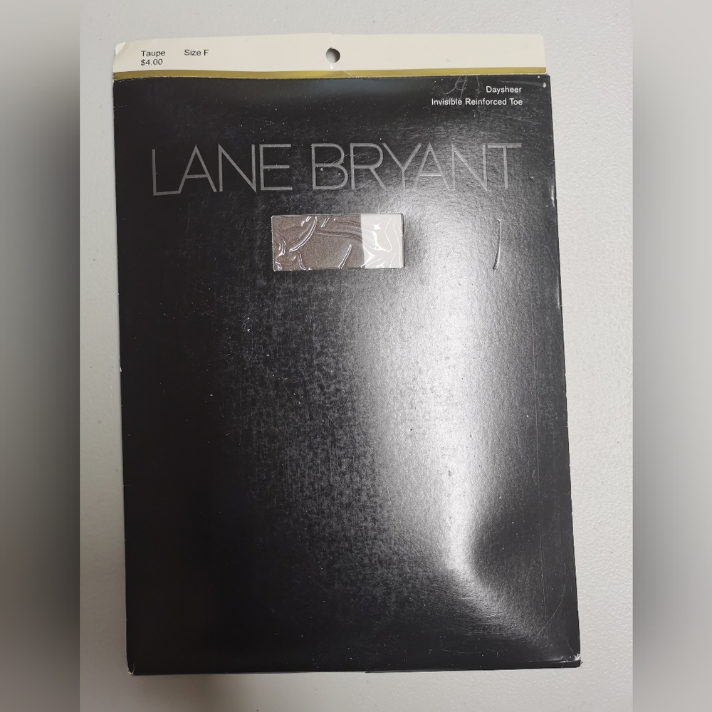 Vintage Lane Bryant Daysheer Invisible Reinforced Toe Taupe Brown Size F NEW